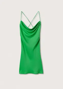 پیراهن کوتاه زنانه سبز منگو