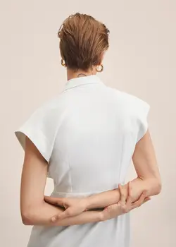 پیراهن کوتاه زنانه سفید منگو