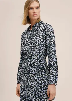 پیراهن کوتاه زنانه آبی منگو