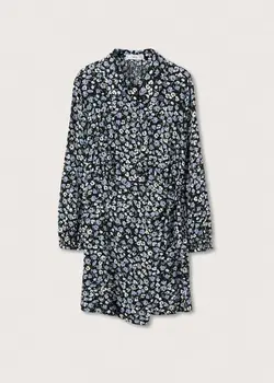 پیراهن کوتاه زنانه آبی منگو