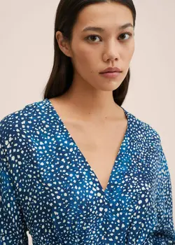 پیراهن کوتاه زنانه آبی منگو