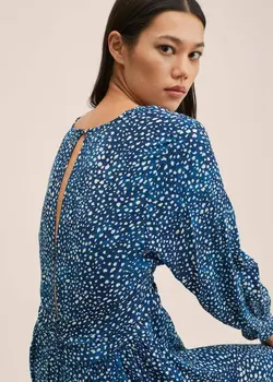 پیراهن کوتاه زنانه آبی منگو