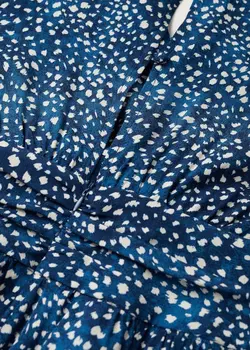 پیراهن کوتاه زنانه آبی منگو