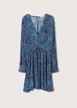 پیراهن کوتاه زنانه آبی منگو