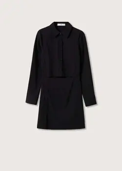 پیراهن کوتاه زنانه مشکی منگو