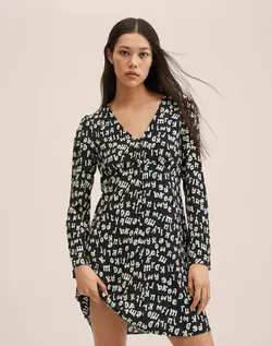 پیراهن کوتاه زنانه مشکی منگو