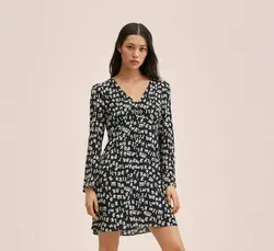 پیراهن کوتاه زنانه مشکی منگو