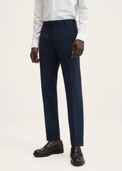 شلوار پارچه ای مردانه سرمه ای منگو