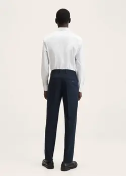 شلوار پارچه ای مردانه سرمه ای منگو