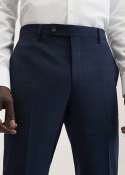 شلوار پارچه ای مردانه سرمه ای منگو