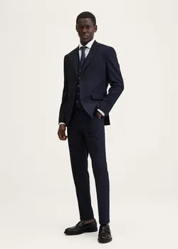 شلوار پارچه ای مردانه سرمه ای منگو