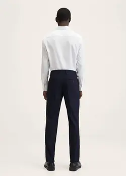 شلوار پارچه ای مردانه سرمه ای منگو