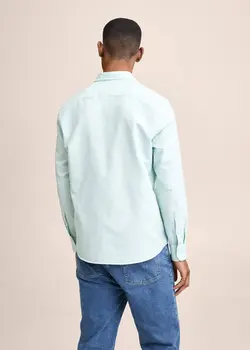 پیراهن مردانه سبز منگو