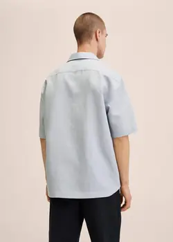 پیراهن مردانه خاکستری منگو