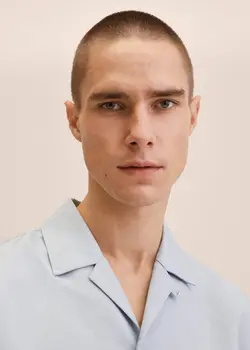 پیراهن مردانه خاکستری منگو