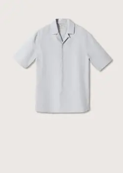 پیراهن مردانه خاکستری منگو