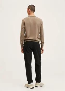 پلیور مردانه قهوه ای روشن منگو