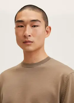 پلیور مردانه قهوه ای روشن منگو