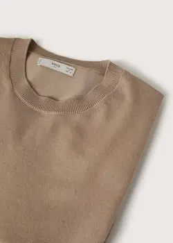 پلیور مردانه قهوه ای روشن منگو