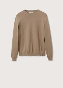 پلیور مردانه قهوه ای روشن منگو