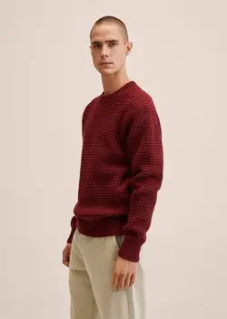 پلیور مردانه زرشکی منگو