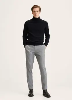 شلوار پارچه ای  مردانه خاکستری منگو