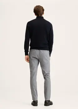 شلوار پارچه ای  مردانه خاکستری منگو