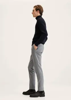 شلوار پارچه ای  مردانه خاکستری منگو