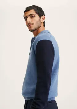 پلیور مردانه آبی منگو
