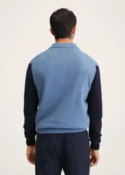 پلیور مردانه آبی منگو