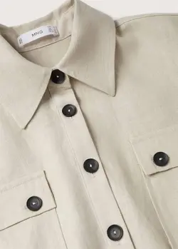 پیراهن کوتاه زنانه خاکستری منگو