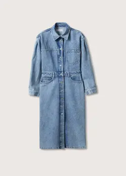 پیراهن میدی زنانه آبی منگو