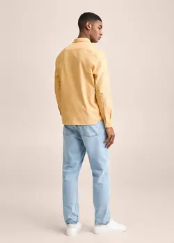 پیراهن مردانه  زرد منگو