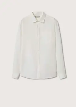 پیراهن مردانه سفید تیره منگو