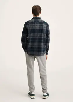 پیراهن مردانه خاکستری منگو