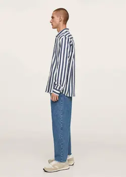 پیراهن مردانه آبی منگو