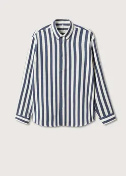 پیراهن مردانه آبی منگو