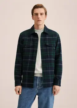 پیراهن مردانه سرمه ای منگو