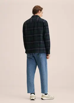 پیراهن مردانه سرمه ای منگو