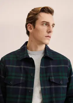 پیراهن مردانه سرمه ای منگو