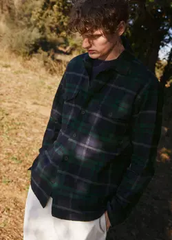 پیراهن مردانه سرمه ای منگو