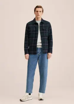 پیراهن مردانه سرمه ای منگو