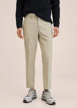 شلوار پارچه ای مردانه بژ منگو