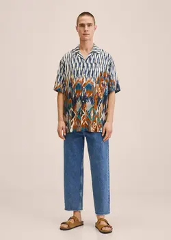 پیراهن مردانه نارنجی منگو