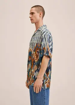 پیراهن مردانه نارنجی منگو