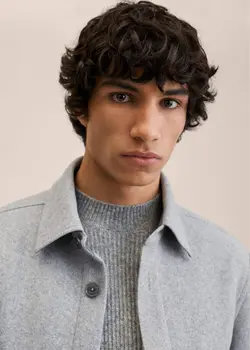 پیراهن مردانه خاکستری منگو