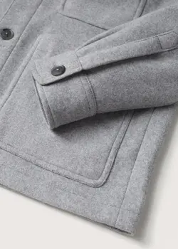 پیراهن مردانه خاکستری منگو