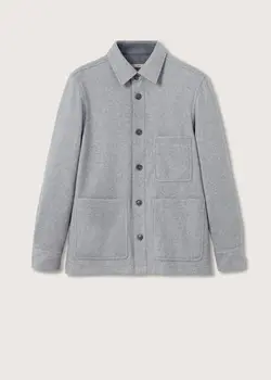 پیراهن مردانه خاکستری منگو