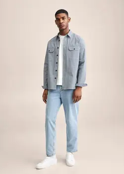 پیراهن مردانه سرمه ای منگو