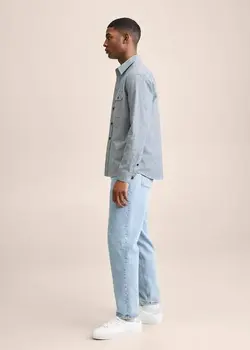 پیراهن مردانه سرمه ای منگو